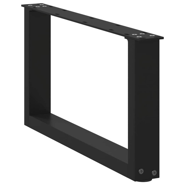 Pés para mesa de centro em formato de U. 2 peças. preto. 70x(30-31) cm. aço M 4