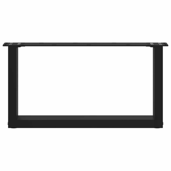 Patas de mesa de centro forma U 2uds acero negro 70x(30-31) cm M 5