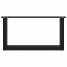 Pés para mesa de centro em formato de U. 2 peças. preto. 70x(30-31) cm. aço 5