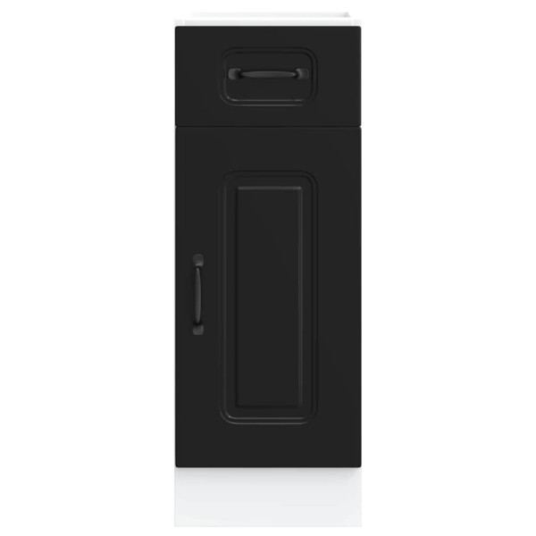 Mueble bajo de cocina Kalmar madera de ingeniería negra M 4