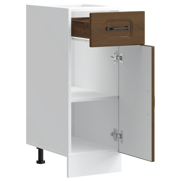 Mueble bajo de cocina Kalmar madera ingeniería de roble marrón M 5