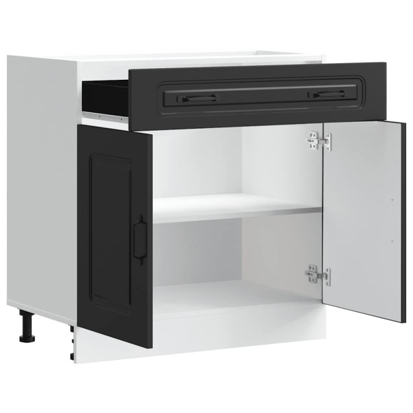 Mueble bajo de cocina Kalmar madera de ingeniería negra M 5