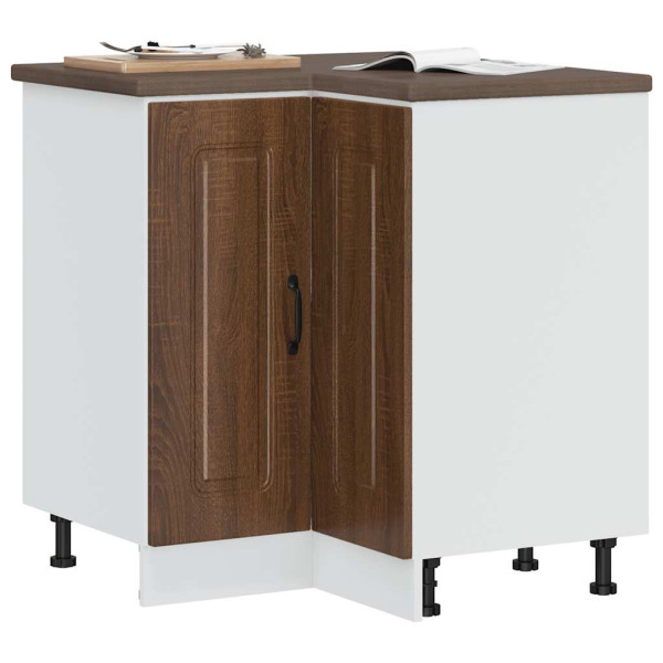 Mueble bajo esquinero de cocina Kalmar marrón roble D