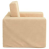 Sofá cama infantil felpa suave color crema 5