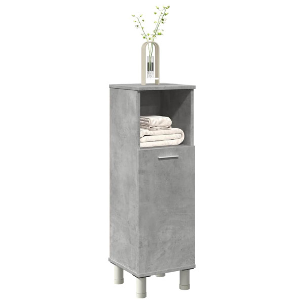 Armario de baño madera contrachapada gris 30x30x95 cm D