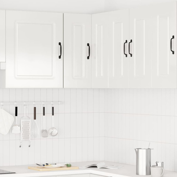 Armario de cocina de esquina pared Kalmar blanca de alto brillo M 3