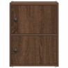 Estantería de madera de ingeniería marrón roble 40x24x52 cm 4