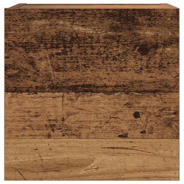 Conjunto de mueble de TV 7 piezas montado la pared madera vieja M 5