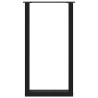 Patas de mesa de centro forma U 2uds acero negro 40x(90-91) cm 5
