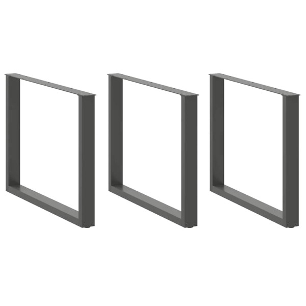 Patas mesa centro forma U 2uds antracita 100x(72-73)cm acero D