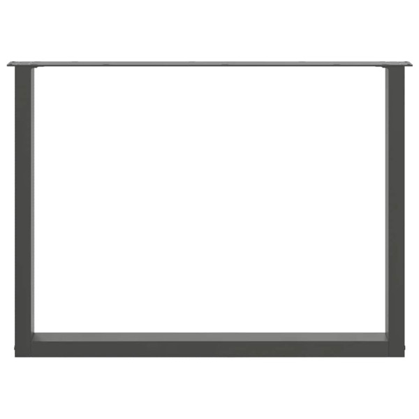 Pés para mesa de jantar em formato de U. 3 peças. antracite. 100x(72-73) cm. aço M 5