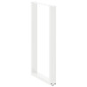 Pernas de mesa de centro em formato de U 2 peças aço branco 60x(100-101) cm 4