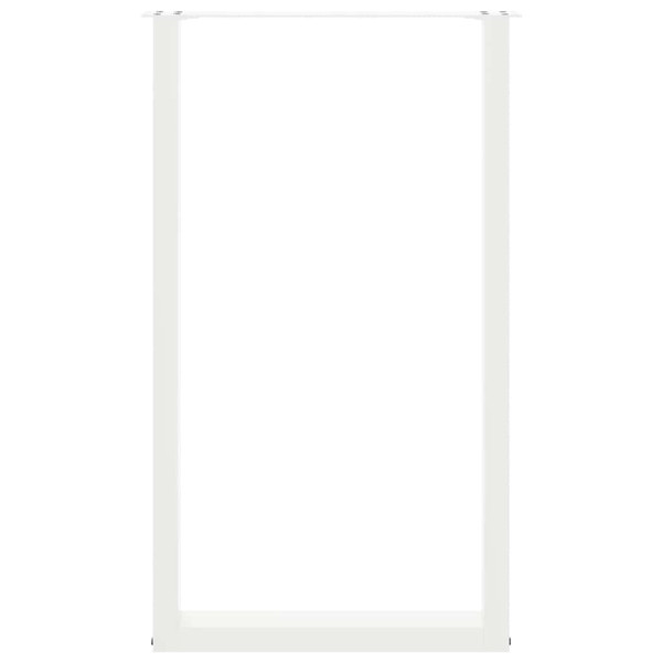 Patas de mesa centro forma U 2uds acero blanco 60x(100-101) cm M 5