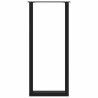 Patas de mesa de centro forma U 2uds acero negro 40x(110-111)cm 5