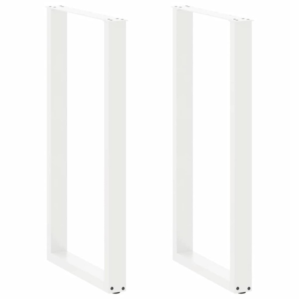 Patas de mesa centro forma U 2uds acero blanco 60x(110-111)cm D