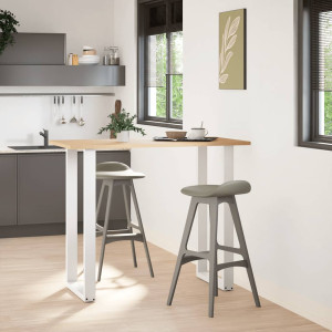 Pés de mesa de bar em forma de U. 2 peças. branco. 60x (110-111) cm. aço H