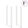 Patas de mesa centro forma U 2uds acero blanco 60x(110-111)cm 3