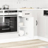 Mueble bajo cocina Kalmar madera ingeniería blanca alto brillo 3