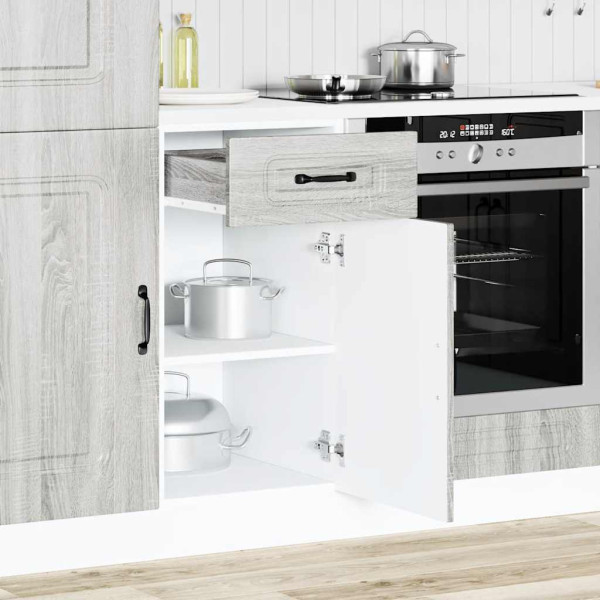 Mueble bajo de cocina Kalmar gris sonoma madera de ingeniería M 3