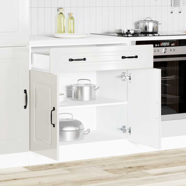 Armário de cozinha baixo Kalmar branco alto brilho M 3