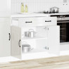 Mueble bajo cocina Kalmar madera ingeniería blanca alto brillo 3
