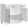 Mueble bajo cocina Kalmar madera ingeniería blanca alto brillo 5
