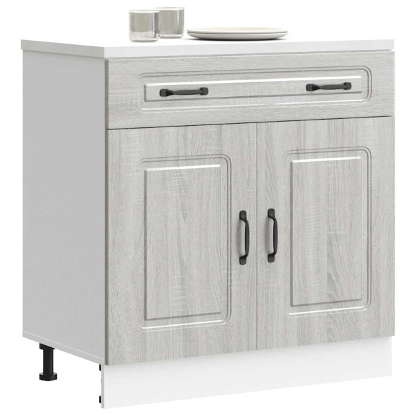 Mueble bajo de cocina Kalmar gris sonoma madera de ingeniería D