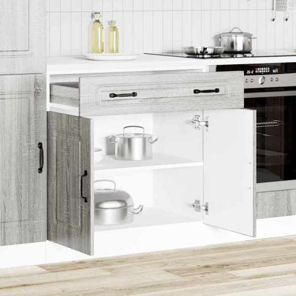 Mueble bajo de cocina Kalmar gris sonoma madera de ingeniería M 3