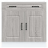 Mueble bajo de cocina Kalmar gris sonoma madera de ingeniería 4
