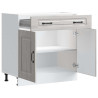 Mueble bajo de cocina Kalmar gris sonoma madera de ingeniería 5