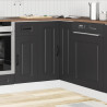 Mueble bajo esquinero de cocina Kalmar madera ingeniería negra 3