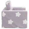 Sofá cama infantil felpa suave gris claro con estrellas 5