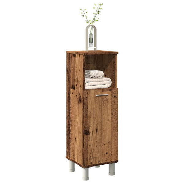 Armario de baño madera contrachapada envejecida 30x30x95 cm D