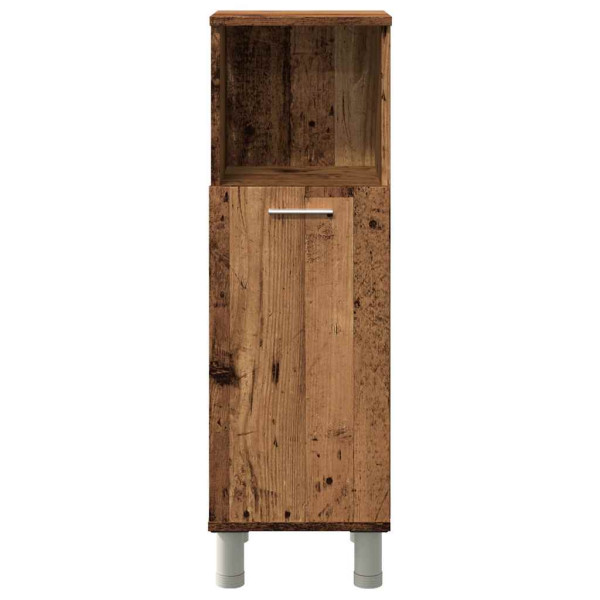 Armario de baño madera contrachapada envejecida 30x30x95 cm M 4