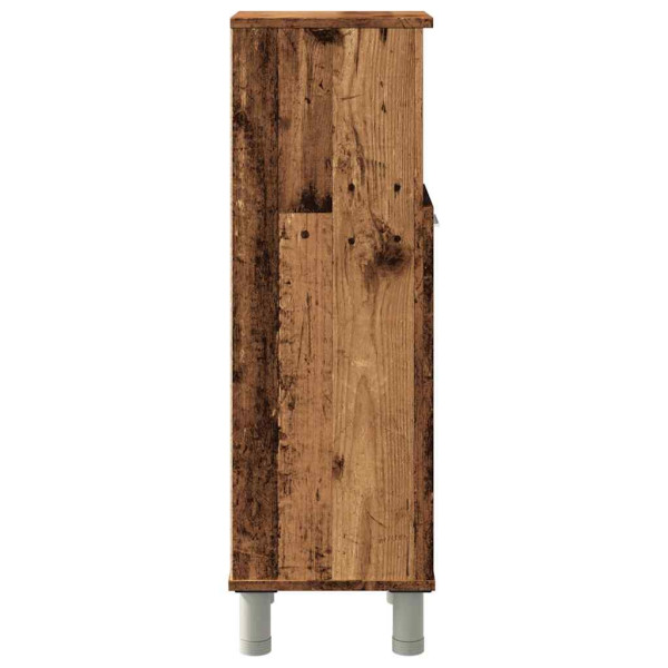 Armario de baño madera contrachapada envejecida 30x30x95 cm M 5