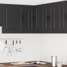 Armario cocina esquina de pared Kalmar madera ingeniería negra 3