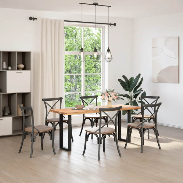 Pernas de mesa de centro em formato de U 2 peças aço preto 38x(72-73) cm M 2