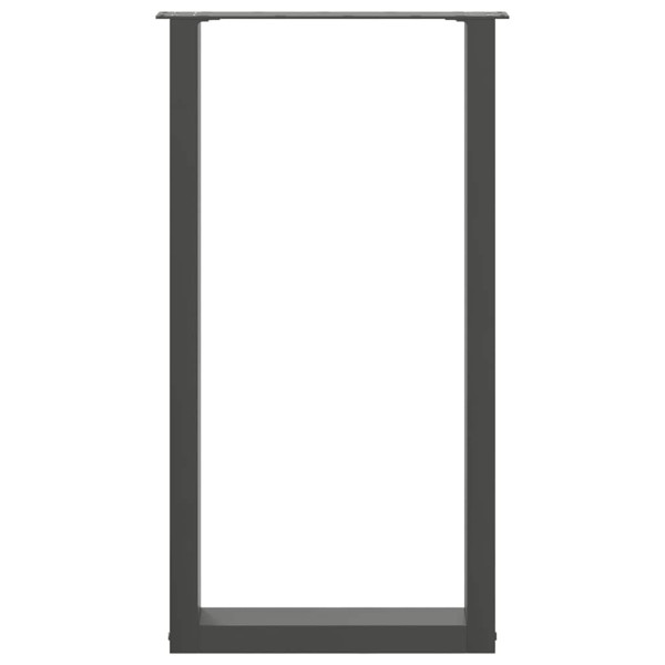 Patas de mesa centro forma U 2uds acero antracita 50x(90-91) cm M 5