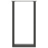 Pernas de mesa de centro em U 2 peças aço antracite 50x(90-91) cm 5