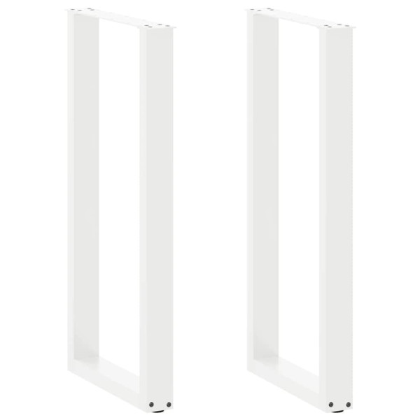 Patas de mesa centro forma U 2uds acero blanco 40x(100-101) cm D