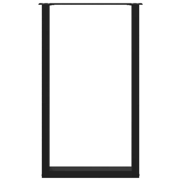 Patas de mesa de centro forma U 2uds acero negro 60x(100-101)cm M 5