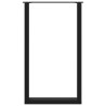 Patas de mesa de centro forma U 2uds acero negro 60x(100-101)cm 5