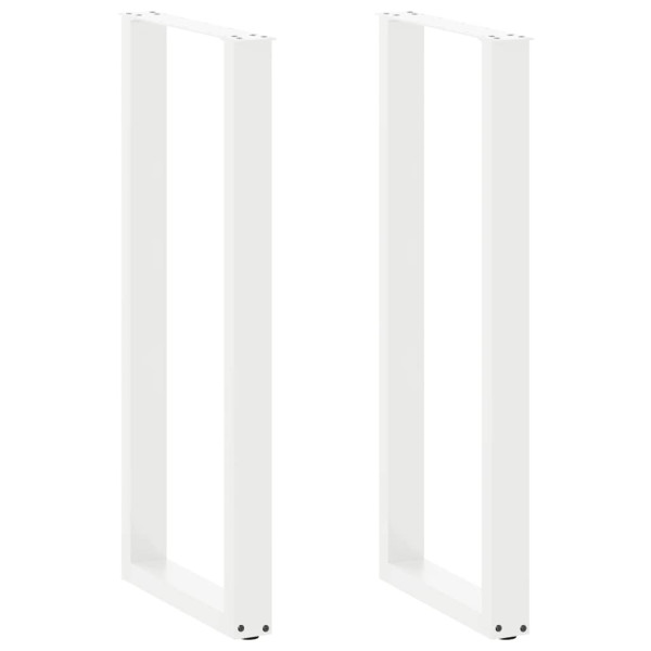 Patas de mesa centro forma U 2uds acero blanco 40x(110-111) cm D
