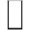 Pernas de mesa de centro em formato de U 2 peças aço preto 60x(110-111)cm 5