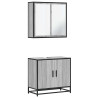 Set de muebles de baño 2 pzas madera contrachapada gris sonoma 2