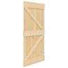 Puerta corredera con herrajes madera maciza de pino 80x210 cm 3