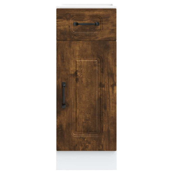 Mueble bajo de cocina Kalmar de madera ingeniería roble ahumado M 4