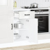 Mueble bajo cocina Kalmar madera ingeniería blanca alto brillo 3