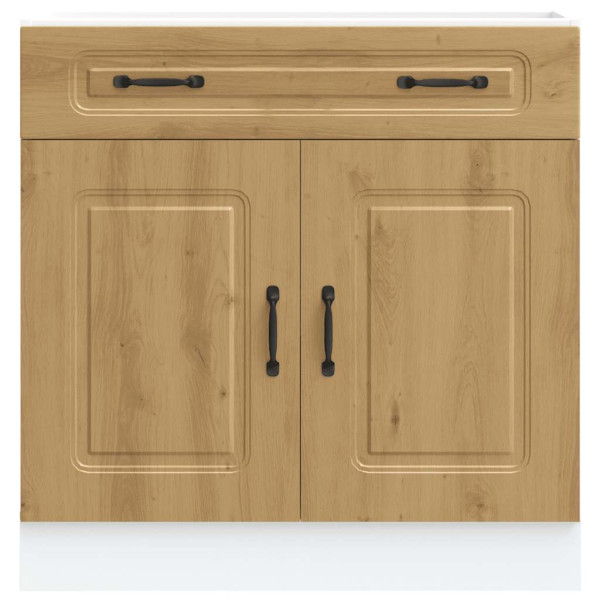 Mueble bajo de cocina Kalmar roble artesanal madera ingeniería M 4