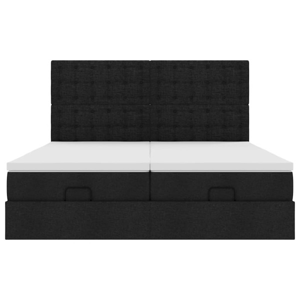 63 / 5.000 Estrutura de cama otomana com colchões tecido preto M 5